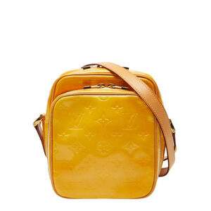 Louis Vuitton Vernis Worcester Shoulder Bag Yellow Patent Vernis Leather